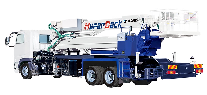 高所作業車 タダノ フットスイッチ （新品未使用）① 最大地上高40m、申請不要で公道通行…タダノ「高所作業車」刷新