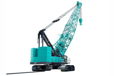 コベルコ建機が初の電動クレーン、有線方式にした理由
