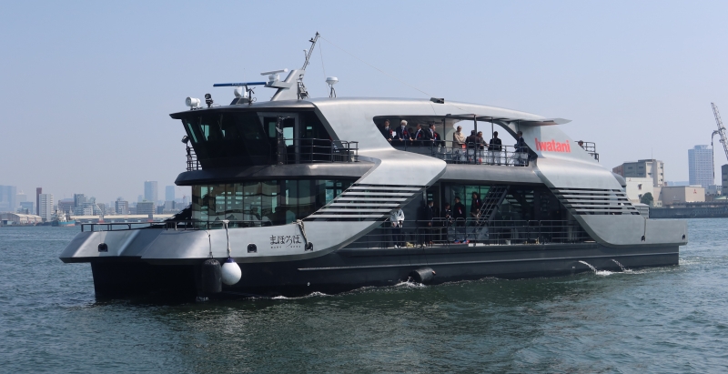 燃料のにおいなく騒音・振動が少ない…岩谷産業、「水素船」披露式典