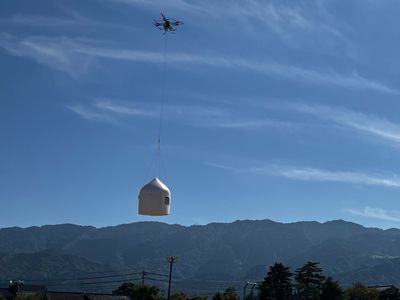 ドローン空輸成功、LIFULL ArchiTechが開発した「インスタントハウス」とは?
