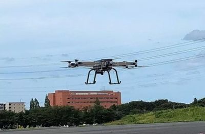 無人機で救援物資輸送…三菱重工、陸上自衛隊と訓練