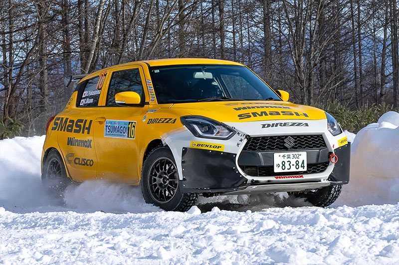 氷雪路面49kmでタイム競争、群馬・嬬恋でラリーカーが疾走した｜ニュー