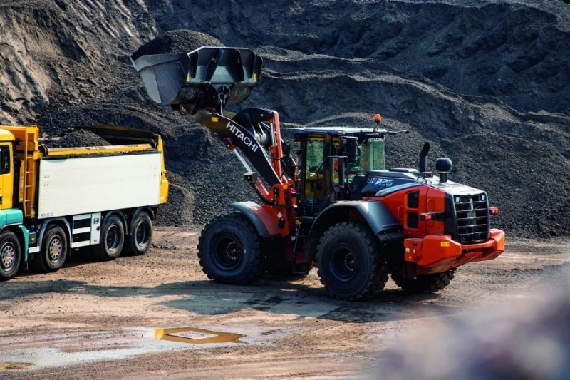 株式会社アオシン社製POWER SHOVEL TRUCK フリクション式 日本製 日立建機が受注開始、ホイールローダー向けアプローチ警報装置の機能
