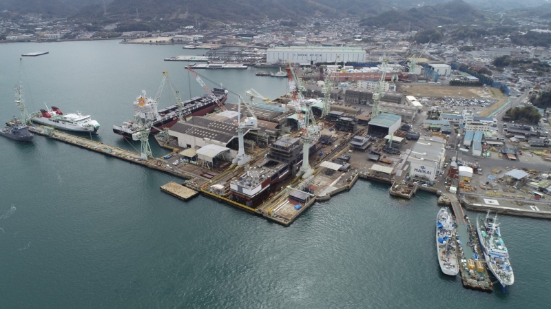 160トン吊りクレーン導入内海造船、27億円で建造設備増強｜ニュー