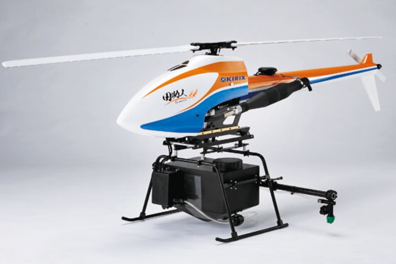 T2 PRO ガソリンヘリコプター ガソリンで長時間駆動…プロドローンが投入、ヘリ型農業ドローンで実現